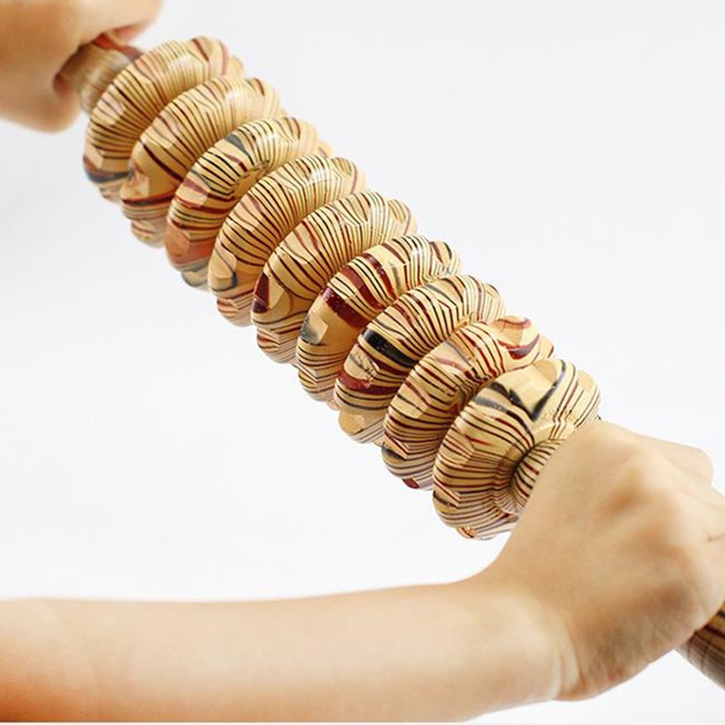 นวดขาHousehold whole body multiurose massage roller stomach wood nine