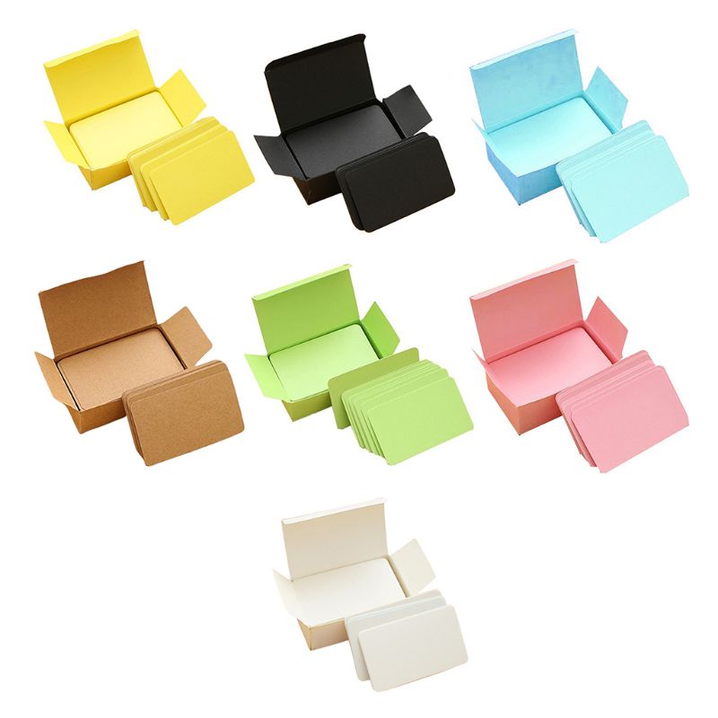 KIN Mini Craft Cardboard Blank Colourful Index Cards สําหรับเทศกาล DIY 100 ชิ้น