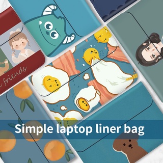 กระเป๋าใส่แล็ปท็อป หนัง Pu ลายการ์ตูน สําหรับผู้ชายและผู้หญิง Air 13 M1 Chip Pro 15 16 A2179 A2337 15.6 นิ้ว