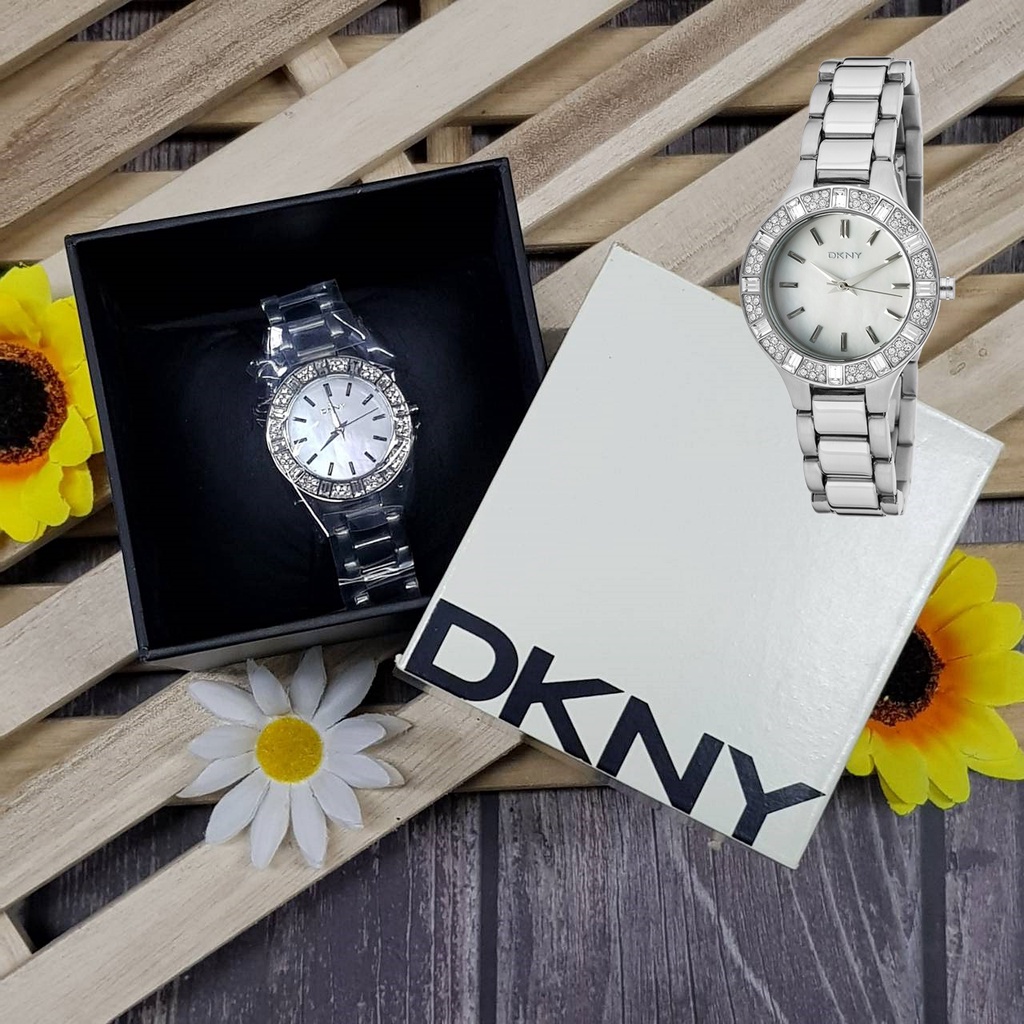 DKNY 29mm Women's NY8485 CHAMBERS Silver Watch นาฬิกาข้อมือผู้หญิง