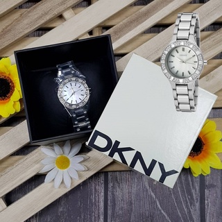 DKNY 29mm Womens NY8485 CHAMBERS Silver Watch นาฬิกาข้อมือผู้หญิง