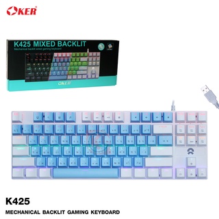 คีย์บอร์ดเกมมิ่ง OKER K425 TKL Blue Switch Mechanical