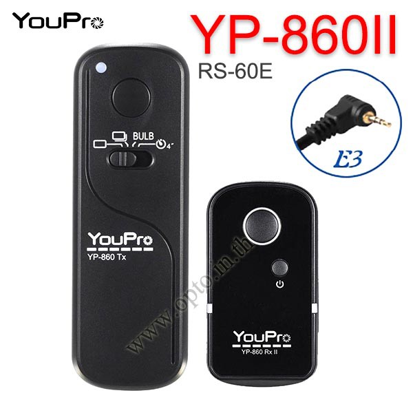 YP-860II YouPro RS-60E3 Wire/Wireless Remote 2.4GHz For Canon M6 M5 760D 80D 77D รีโมทไร้สาย YP-860