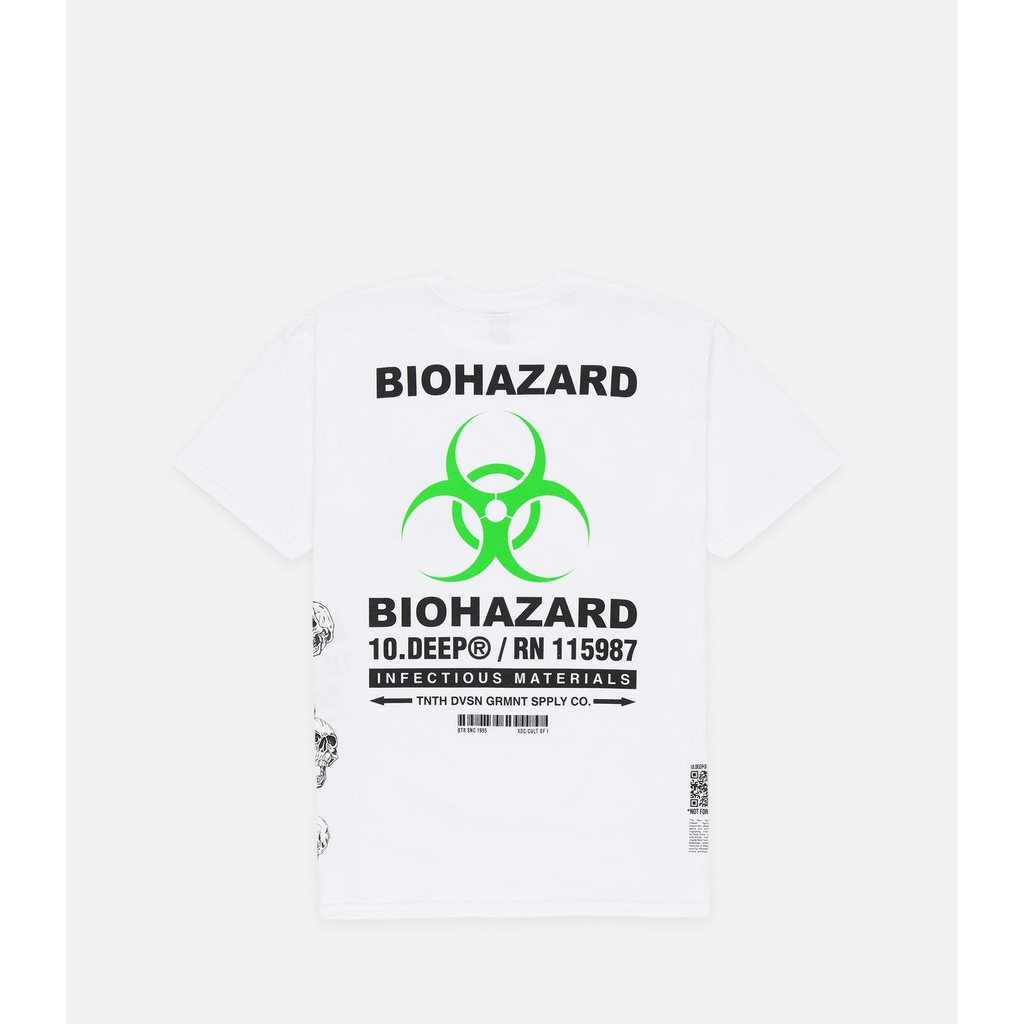 SLUM LTD - 10DEEP Biohazard Tee White
