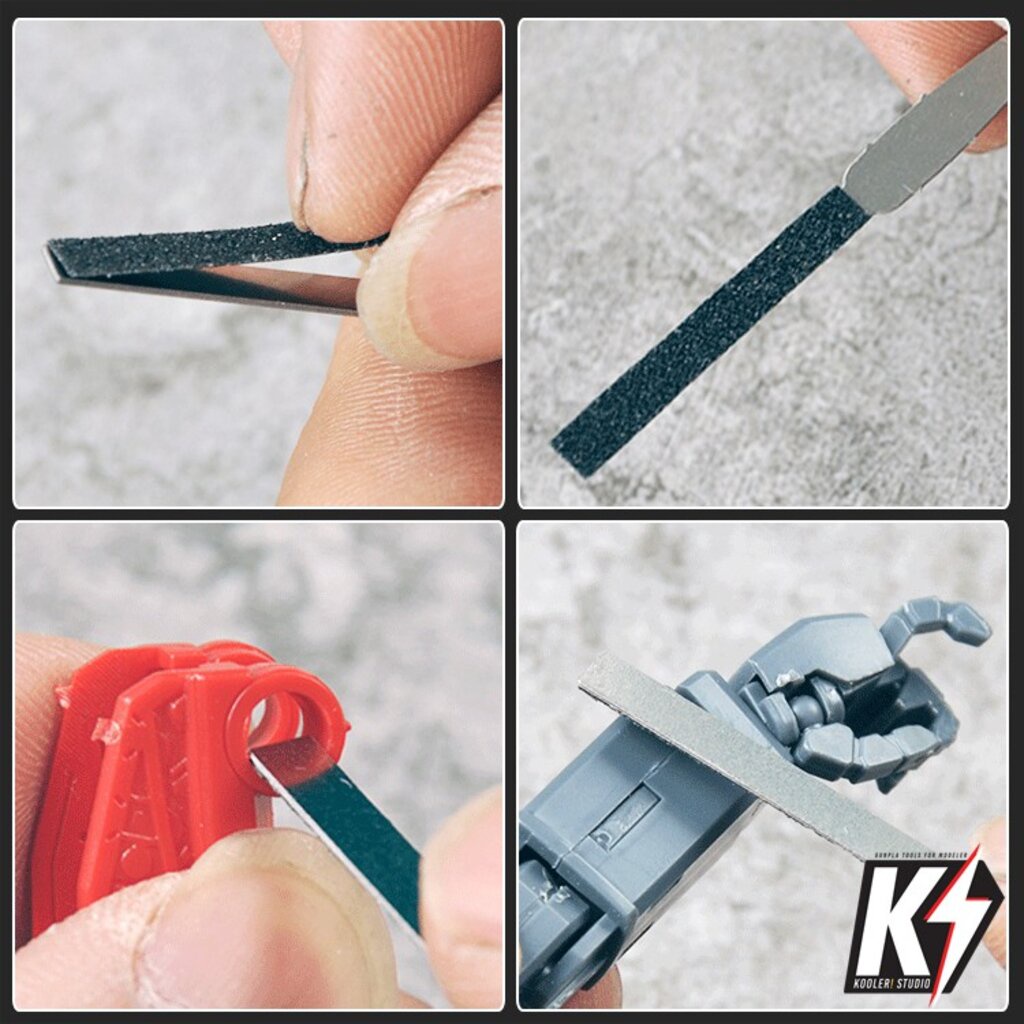 Cormake GJ3004A แผ่นเหล็กช่วยจับกระดาษทราย 12 ชิ้น สำหรับขัดกันพลา กันดั้ม Gundam พลาสติกโมเดลต่างๆ - รูปที่ 2