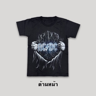 เสื้อยืดแขนสั้นวงร็อค (AC/DC)