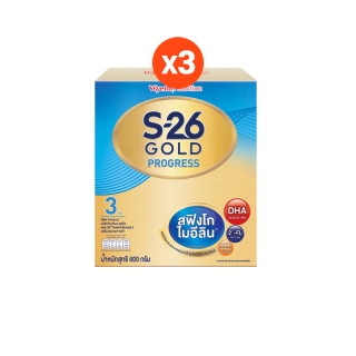 โปรโมชั่น : S-26 Gold Progress 550 g นมผง เอส-26 โกลด์ โปรเกรส 550 กรัม x3 กล่อง