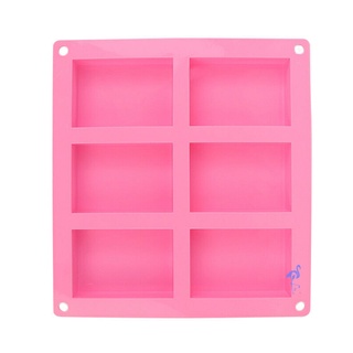 เทศกาลสงกรานต์ Silicone Soap Mould 6 Cavity Rectangle Bake Tray Portable for Homemade DIY Mold