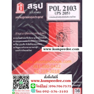 ชีทสรุป POL2103 (PS205) การเมืองส่วนท้องถิ่นในประเทศไทย