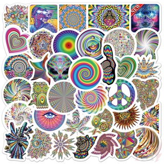 ❉ Colorful Psychedelic Decompression Graffiti สติ๊กเกอร์ ❉ 50Pcs/Set DIY Fashion Mixed Doodle Decals สติ๊กเกอร์