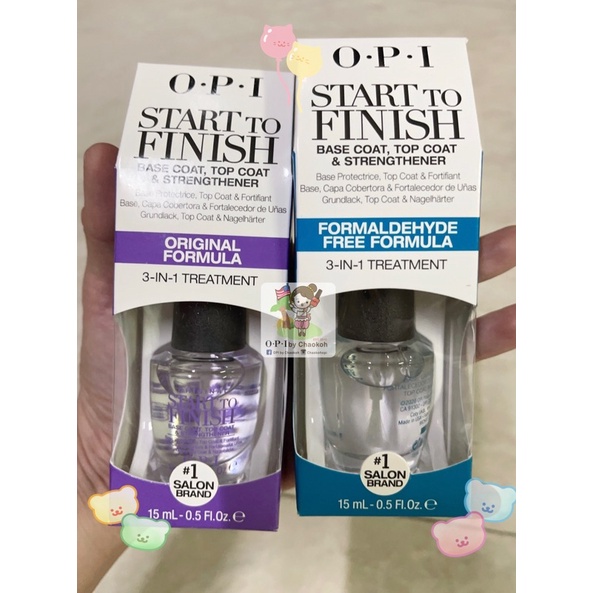 พร้อมส่ง OPI Start to Finish 3 in 1 formaldehyde free formula เป็น base coat, top coat, strengthener ตัวบำรุง แท้