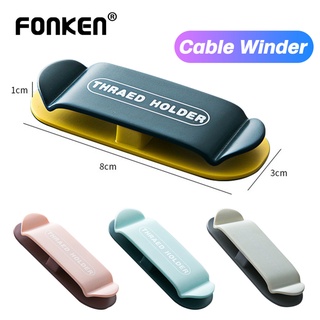 Fonken อุปกรณ์คลิปหนีบสายเคเบิ้ล Usb ติดผนังสําหรับวางสายเคเบิล