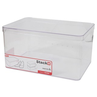 กล่องรองเท้าใส STACKO 889RS 19.2x28x15 ซม.SHOE BOX STACKO 889RS 19.2X28X15CM CLEAR