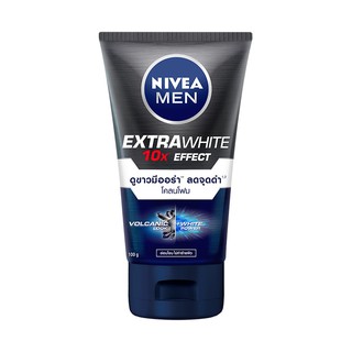 🔥ยอดนิยม!! นีเวีย เมน เอ็กซ์ตร้า ไวท์ มัด โฟม ขนาด 100 กรัม Nivea Men Extra White Mud Foam 100 g