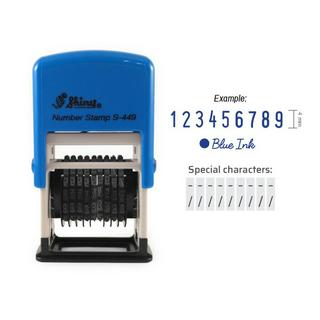 S-449 ตรายางตัวเลขหมุนได้ 6 - 9  หลัก มือหมุน (มีหมึกในตัว)
