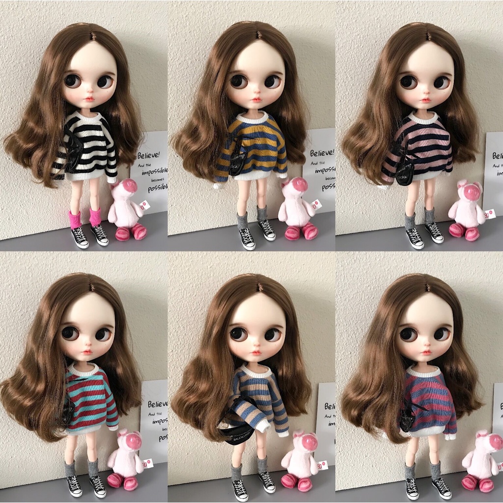 Blythe เสื้อผ้าตุ๊กตา ob24 obitsu24 1/6BJD azone หลายข้อต่อ licca 6