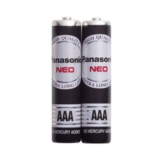 ถ่าน. Battery. Panasonic. Neoใสีดำ.AAA(3A)แพ็ค/2ก้อน.ของแท้จากบริษัท