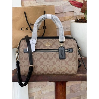 📮@1,990.-🔥🔥TRENDY SALE 7 % +📍(ส่งฟรี EMS)🔥🔥💯COACH Signature Canvas Rowan Satchel Crossbody