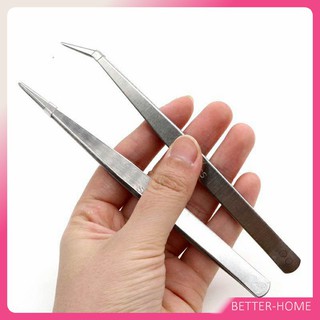 ปากคีบ คีบหนีบสแตนเลส  มี 2 แบบ ปากคีบงอ ปากคีบแหลม  คีมหนีบอเนกประสงค์ Stainless steel tweezers