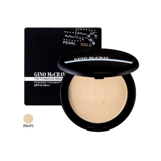 ล็อตใหม่ EXP 09/03/2026 Gino McCray The Professional Make Up Powder Foundation จีโน่ แม็คเครย์ แป้งทองคำ