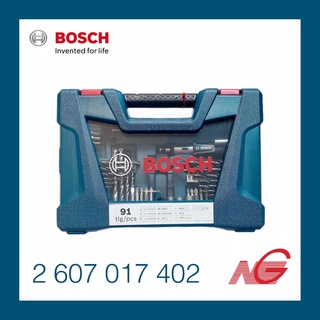 ชุดดอกไขควงและดอกสว่าน BOSCH 91 ชิ้น 2607017402