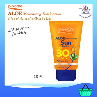 P.O. Care  ALOE MOISTURIZING SUN LOTION SPF 30 PA+++  120 ml.