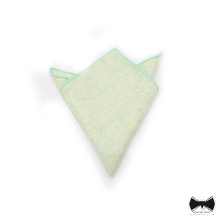 ผ้าเช็ดหน้าสูทวูลเขียว-Green Wool pocket square