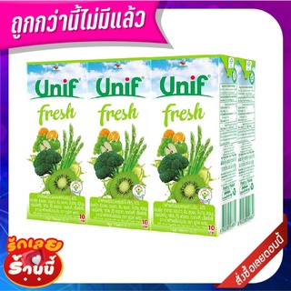 ยูนิฟ เฟรช น้ำผักผลไม้รวม ผสมผักใบเขียว40% 180 มล. แพ็ค 6 กล่อง Unif Green Vegetable 40% 180 ml x 6