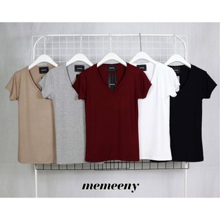 เสื้อเรย่อนคอวีงานป้าย ฟรีไซรส์