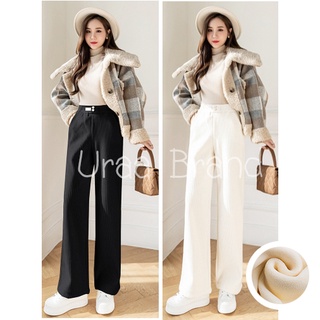 (M-2XL) 2 สี บุขนกันหนาว กางเกงขายาวบุขน รุ่น กางเกงขายาว Long Pant Lookfuk With Kradoom