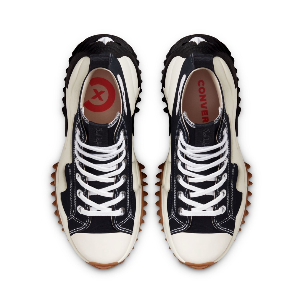 CONVERSE RUN STAR MOTION HI BLACK รองเท้าผ้าใบพื้นหนา คอนเวิร์ส