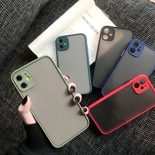 เคสแข็ง แบบใส เนื้อแมตต์ ป้องกันเลนส์กล้อง สําหรับ iPhone 11 Pro Max X XS XR 8 7 6 6s Plus SE 2020