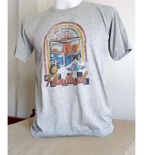 เสื้อยืดลายไทย ตุ๊กตุ๊ก Tuk Tuk t-shirts souvenir of THAILAND Chest size  32"-52" (ไซด์ใหญ่สุดรอบอก 52 นิ้ว)