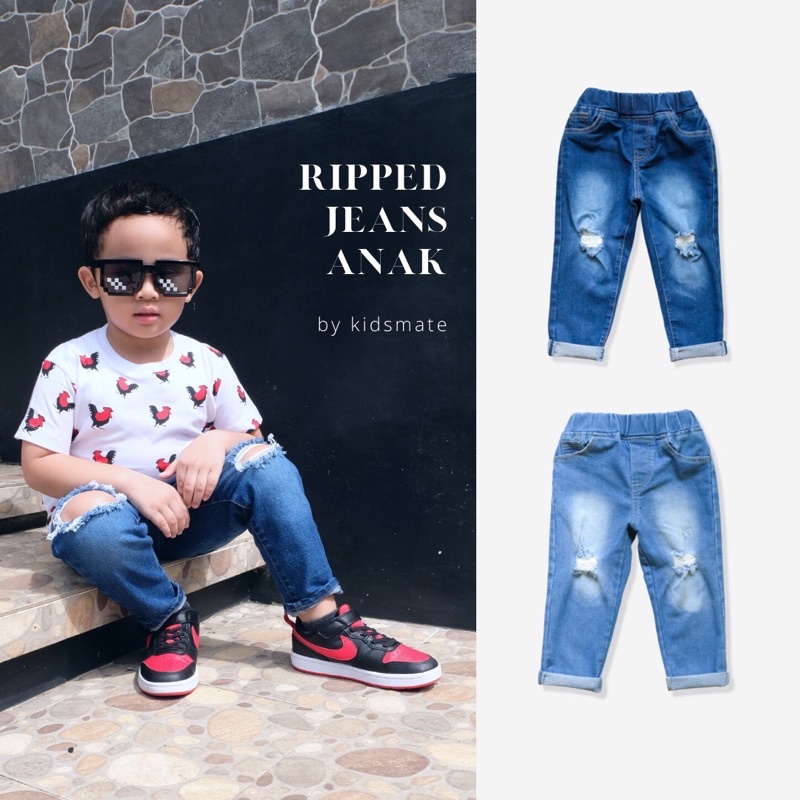 Alhanan.kidswear-กางเกงยีนส์เด็ก Ripped