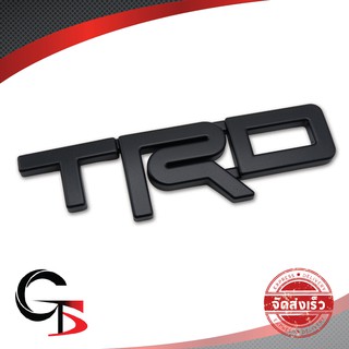 Logo โลโก้ "TRD" size M สูง 6เซน สีดำ สำหรับ Toyota Hilux Revo, Rocco ปี 2014-2018