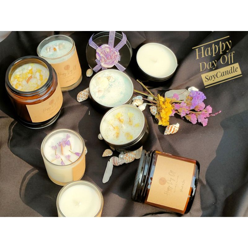Happy Day Off Soy Candle เทียนหอมไขถั่วเหลือง