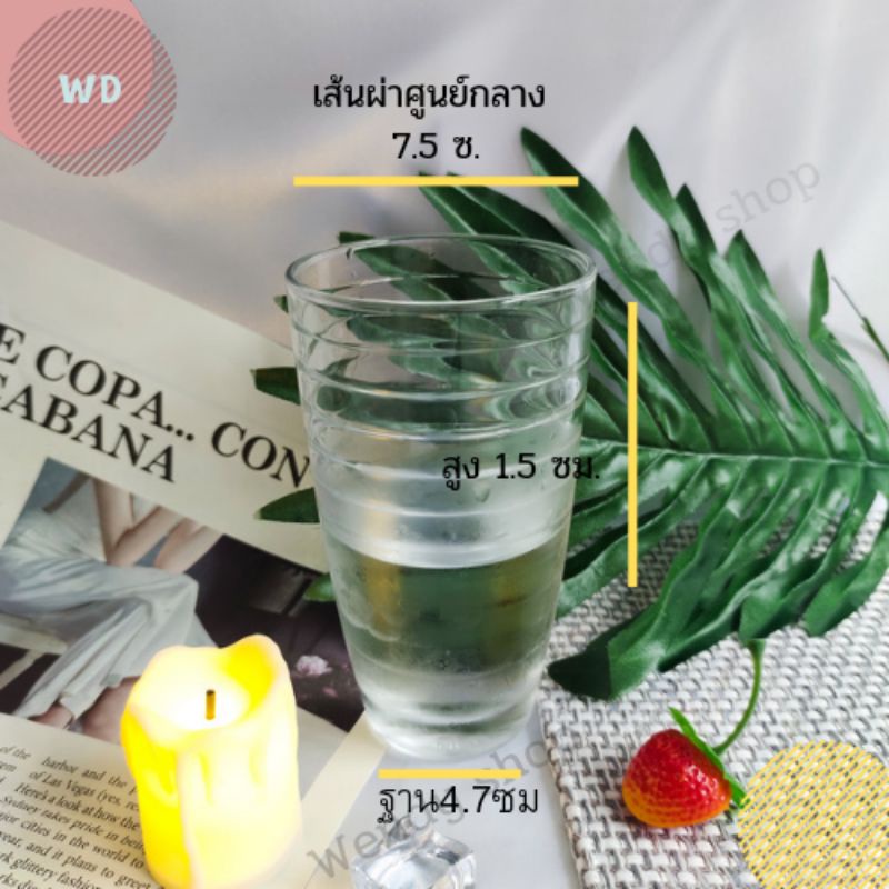 แก้วน้ำ แก้วใส 12 oz
