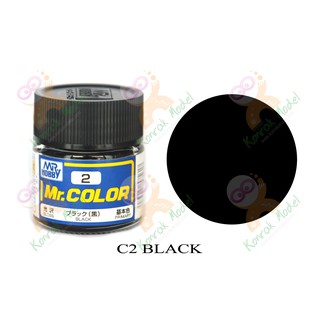 สีสูตรทินเนอร์ Mr.hobby Mr.color C2 Black Gloss 10ml