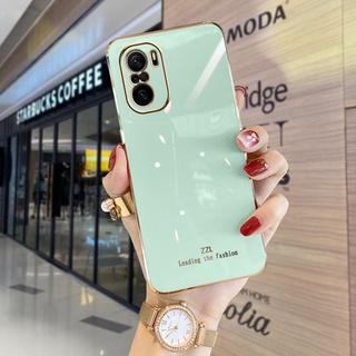 【ขายส่ง】เคส xiaomi POCO F3 X3 PRO M3 X3 NFC POCO X3 GT 5g M3 PRO 5g M4 PRO 5g ขอบตรง 90° เคสโทรศัพท์แบบชุบไฟฟ้า