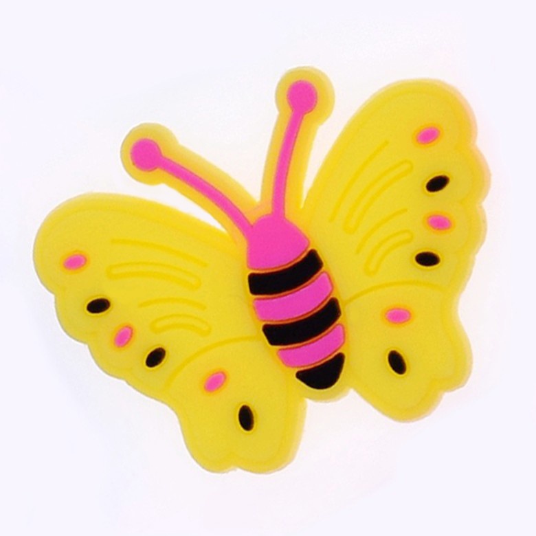 สําหรับ Crocs Jibbitz Pins การ์ตูนที่มีสีสันแมลงผีเสื้อ DIY รองเท้าปุ่ม Charm