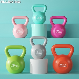 Allsking เคตเทิลเบล Kettlebell ดัมเบลหูหิ้ว ลูกยกน้ำหนัก เสริมเสร้างกล้ามเนื้อเเขน อุปกรณ์ฟิตเนส fitness equipment