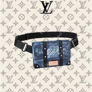 Louis Vuitton/ LV/ TRUNK กระเป๋าสะพาย สีฟ้า