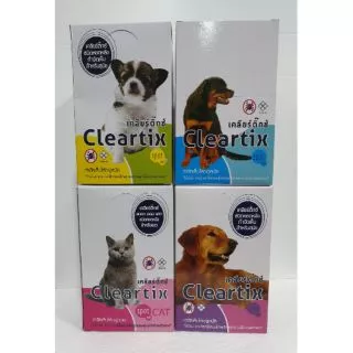(( 6 แผง มี 12 หลอด)) Cleartix spot on (เคลียร์ติ๊กซ์ สปอต ออน) ผลิตภัณฑ์ป้องกันและกำจัดเห็บหมัดชนิดหยดหลัง