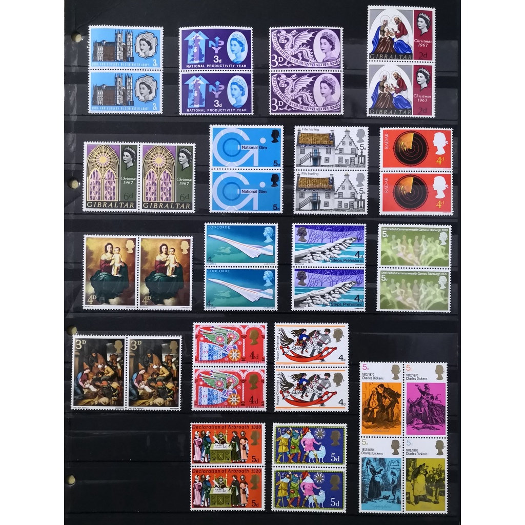 [STM 346] British Mint Stamp Collection แสตมป์/ชุด - B/2, B/4, B/5, B/6