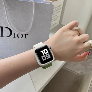 Case ด้าน Silicon เคส smart เคสสําหรับแอปเปิ้ลวอช Watch11 10 9 8 7 6 se 5 4 3 2 1 case 40/41/44/45/46mm เคสซิลิโคน เคส