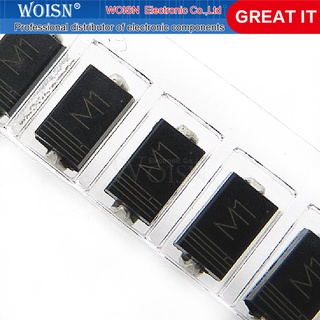 100pcs/lot 1N4001 IN4001 M1 SMD 1A 50V Rectifier Diode new original In Stock