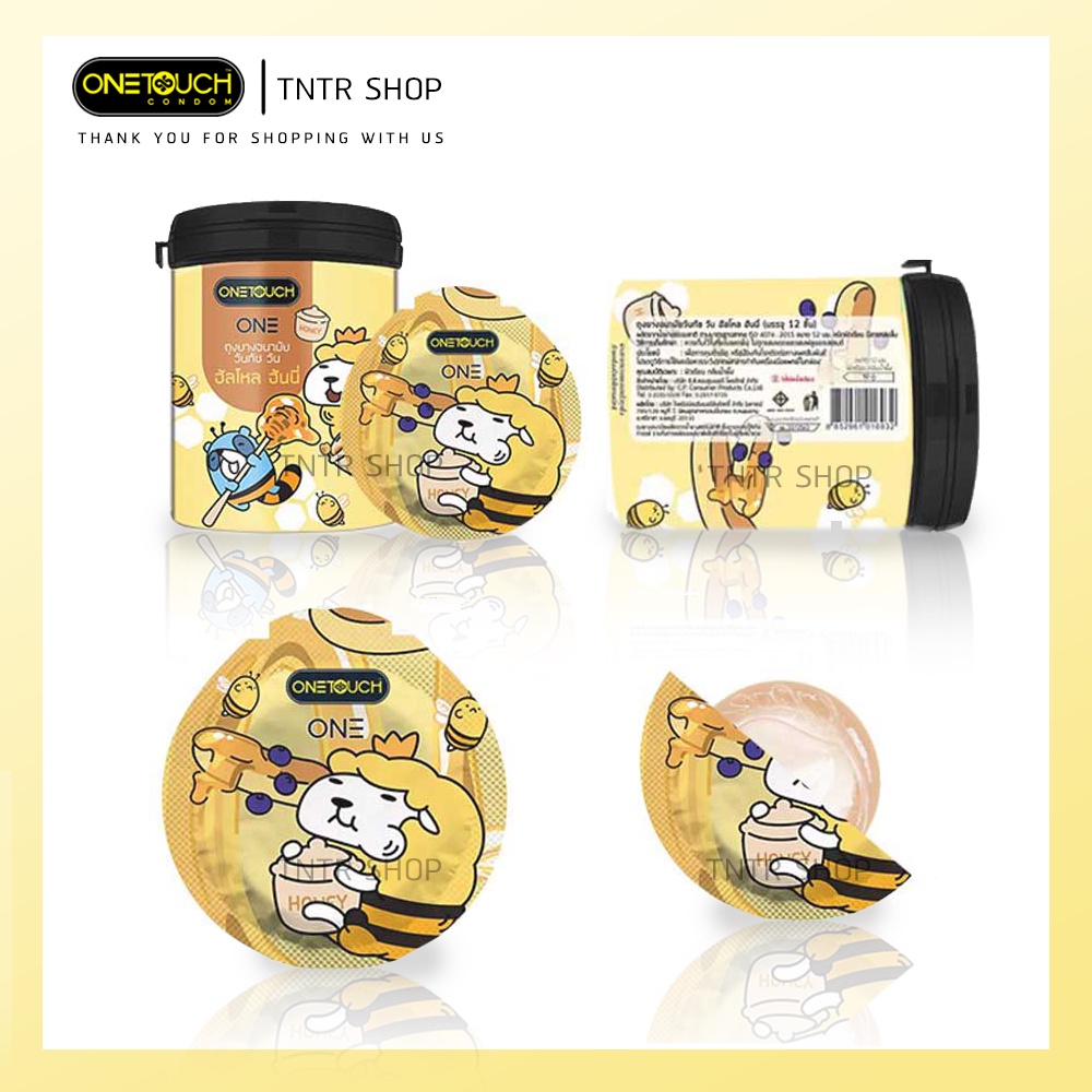 [แบบซอง 1 ชิ้น] Onetouch ถุงยางอนามัย วันทัช รวมรุ่นกระปุก ขนาด 49-52 มม.