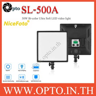 SL-500A NiceFoto 50W Bi-color Ultra Soft LED video light 3200K-6500K