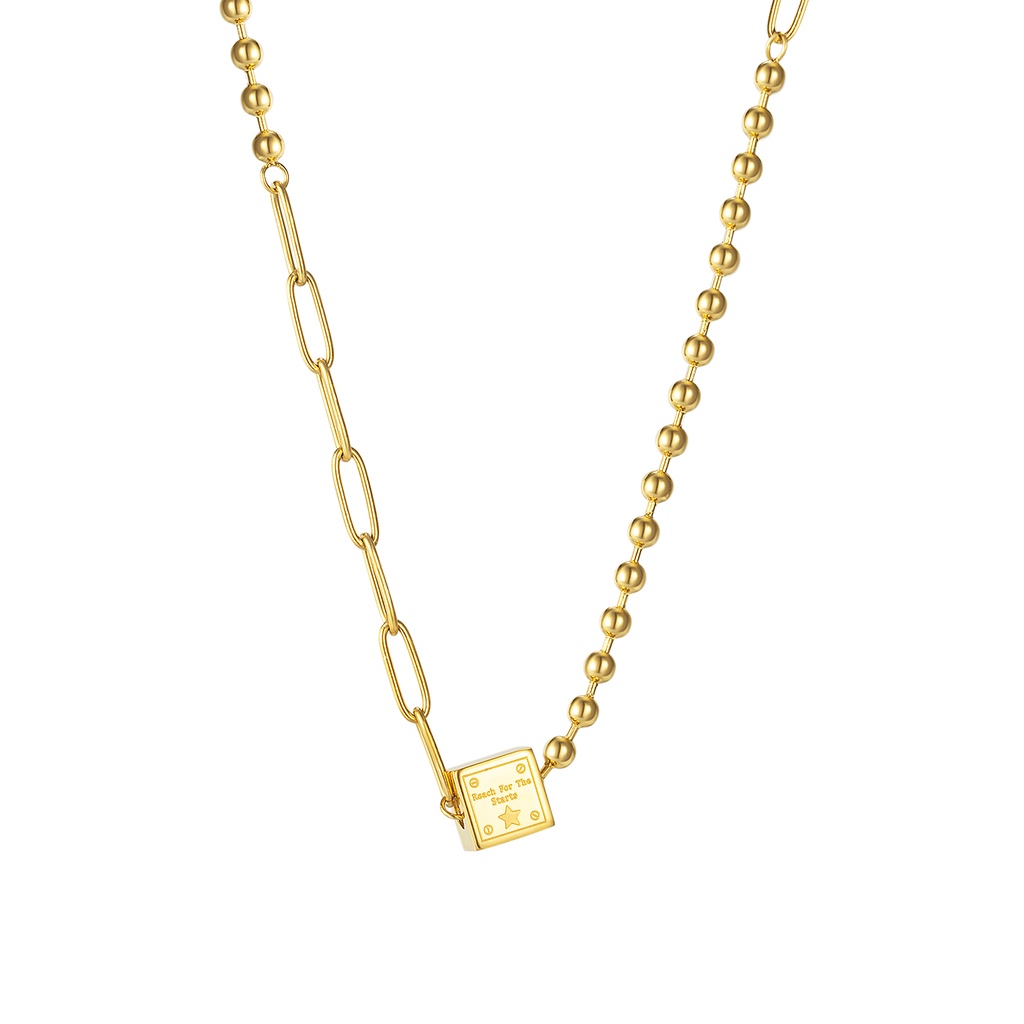 OPK GX2090 สร้อยคอผู้หญิง จี้สแตนเลส แฟชั่นสไตล์เกาหลี