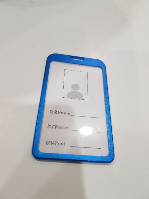 ideecraft กรอบใส่บัตรพนักงาน โลหะอย่างดี เปิดหน้า-เปิดหลัง 2 ด้าน แนวตั้ง สวย ทันสมัย บางเบา ทนทาน ใช้ง่าย - รูปที่ 3